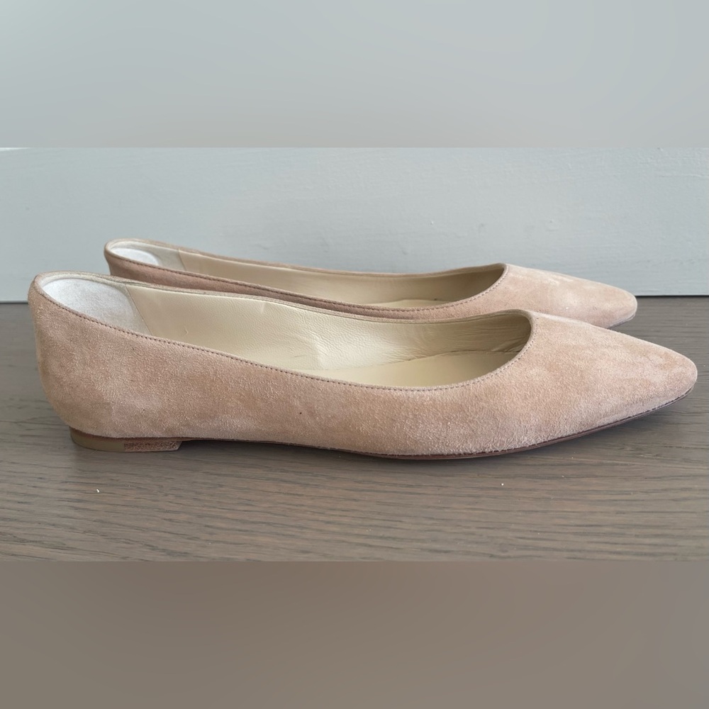 New Jimmy Choo Romy Suede Ballet Flats Beige color  37.5